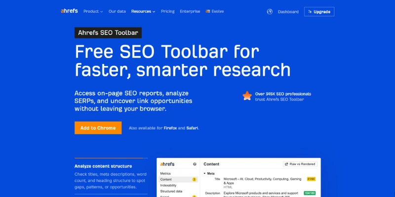 Ahrefs SEO Toolbar_ On-Page and SERP Tools