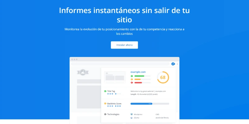 Análisis SEO y evaluación de sitios web de WooRank
