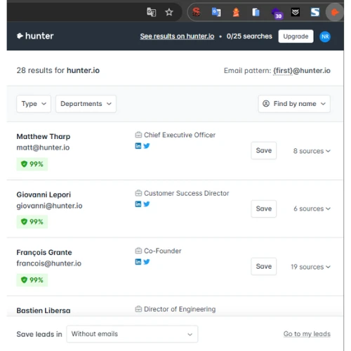 Hunter - Email Finder Extension 1