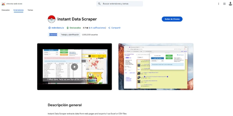 Instant Data Scraper