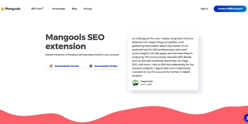 Mangools - SEO Extension [Metrics, Backlinks, On-Page]