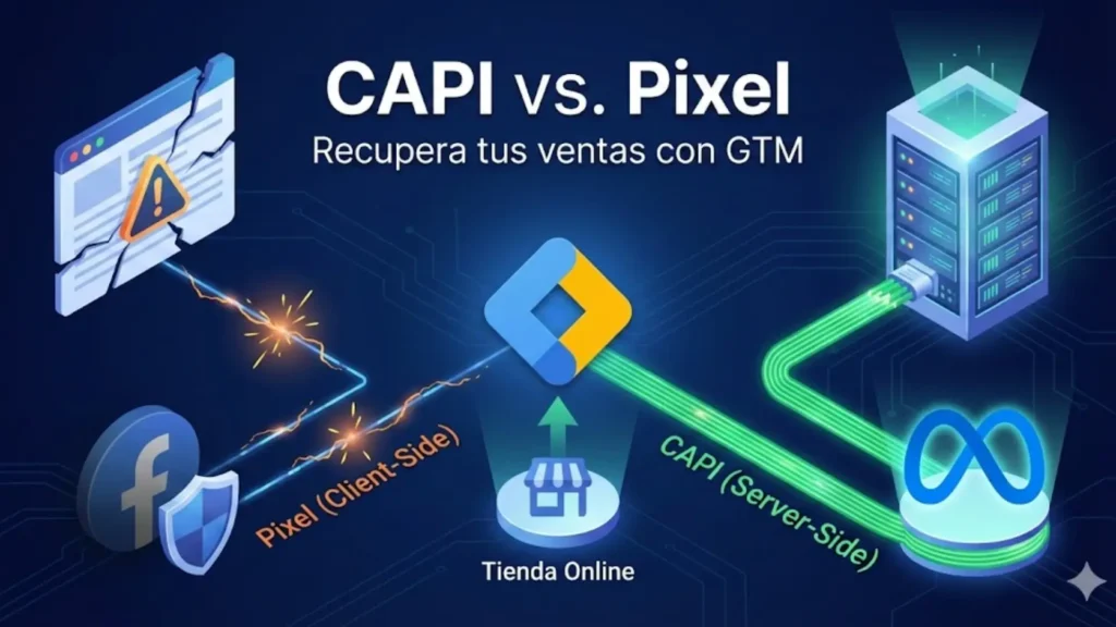 API de Conversiones (CAPI) de Meta vs. Píxel Por qué tu E-commerce pierde dinero (y cómo arreglarlo) (1)