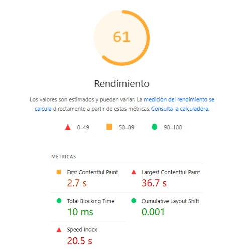 CWV Antes con puntuación rojanaranja