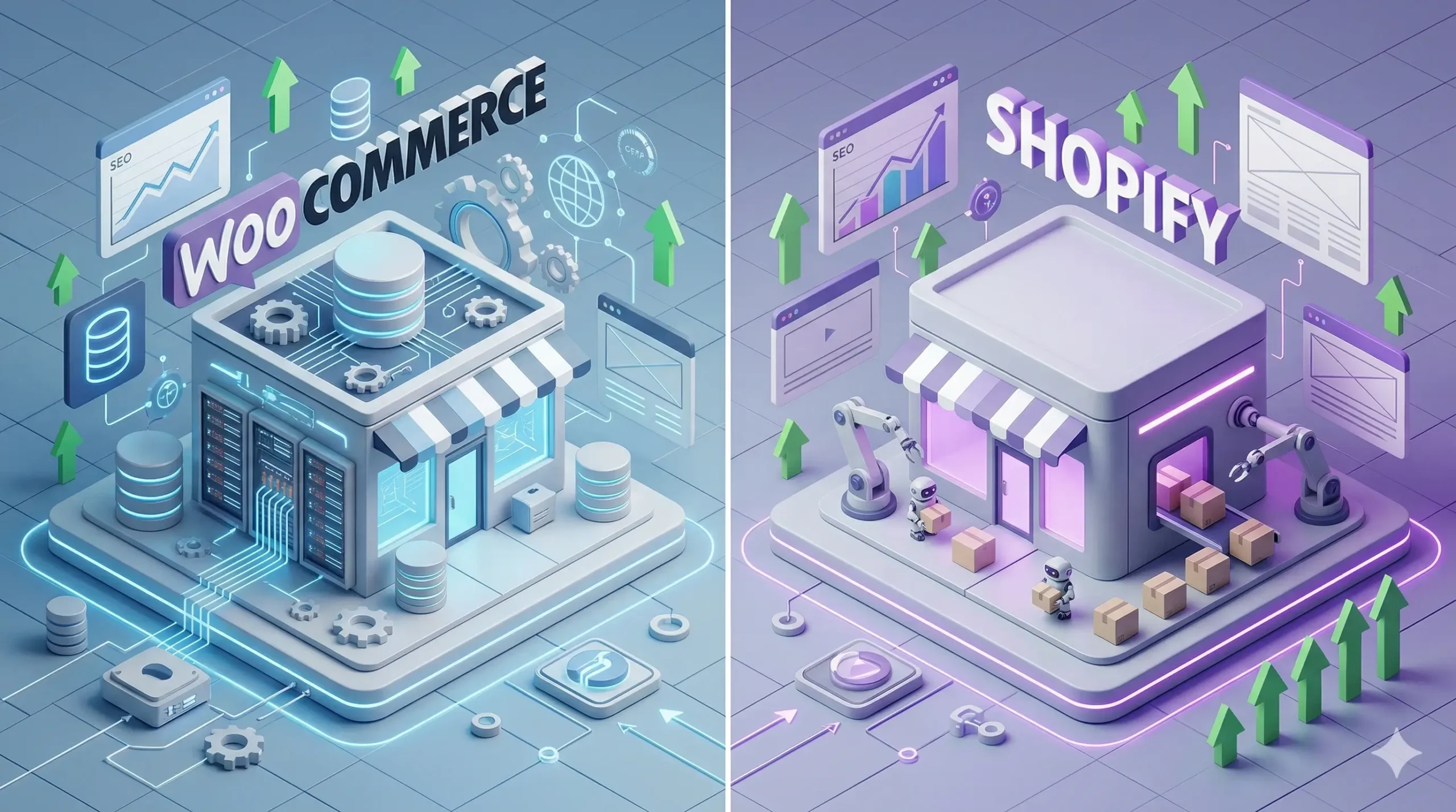 Shopify vs. WooCommerce para SEO Mitos, código y rendimiento